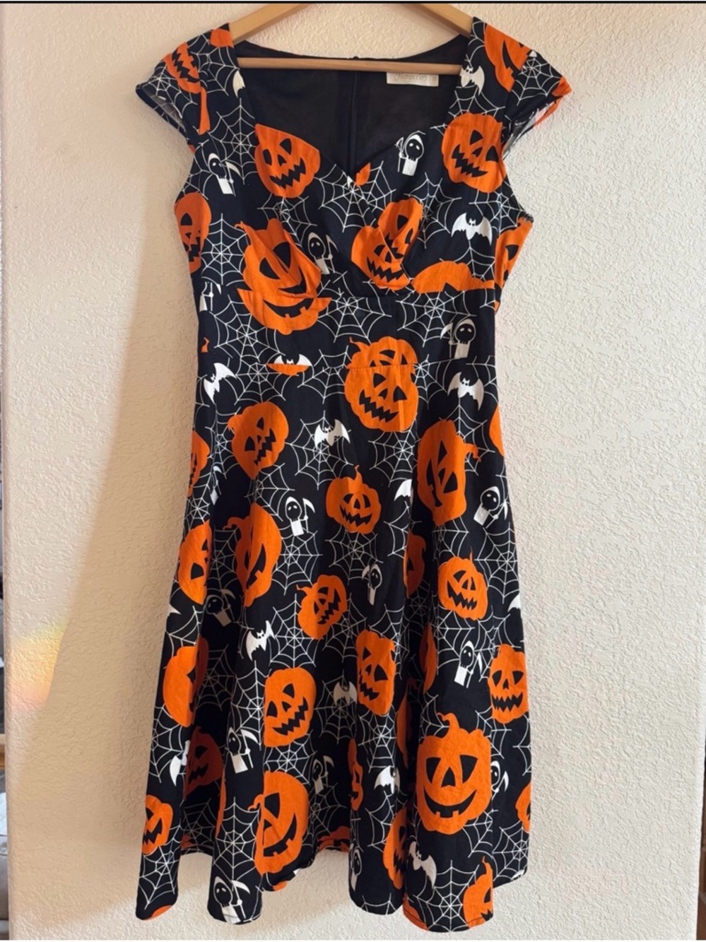 Hanpceirs Women's Cap Sleeve 1950s Retro Vintage Cocktail Swing Dresses Medium